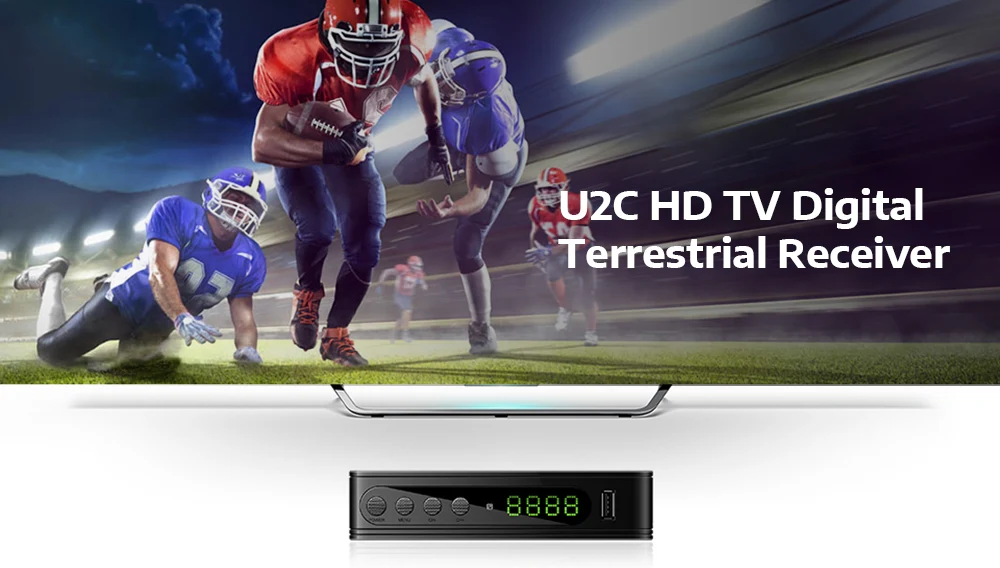 U2C DVB 115 T2 HD tv Stick цифровой наземный ТВ приемник с пультом дистанционного управления