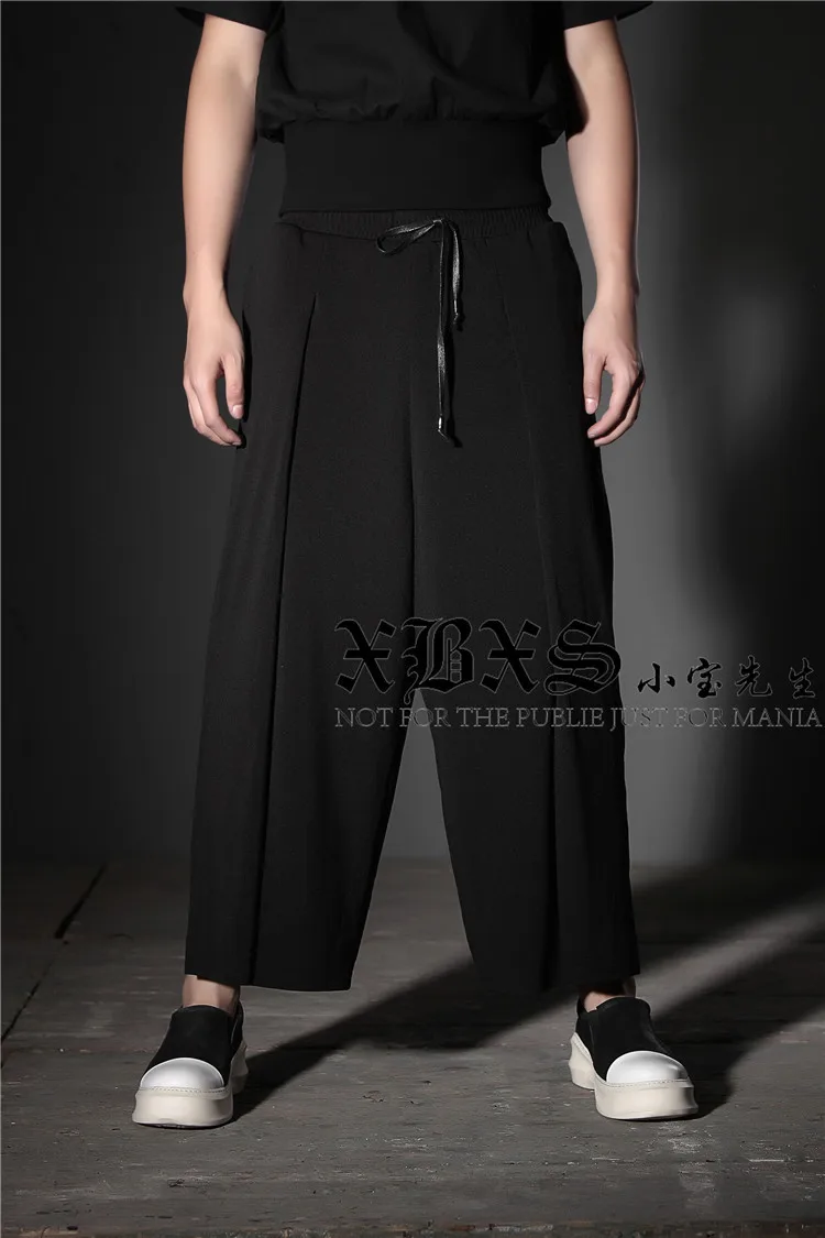 male culottes personalized costume ankle length trousers harem pants dance stage singer costumes clothing trousers