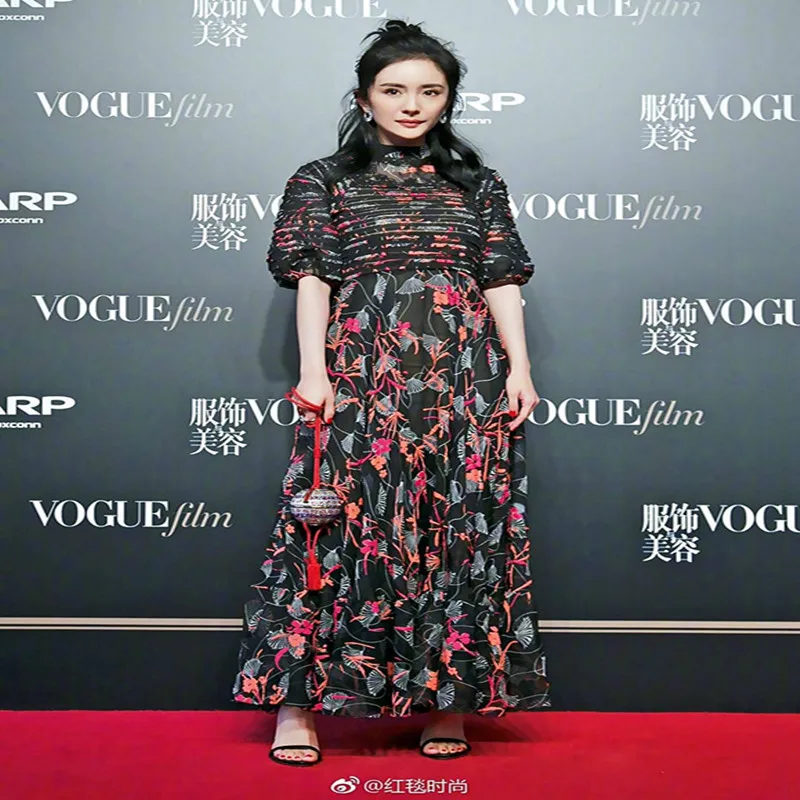 YiLin kay 2019 Высококачественная модная подиумная женская летняя шифоновая кружевная