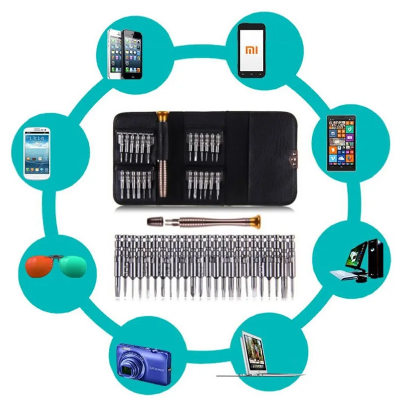 25 в 1 набор инструментов для ремонта смартфонов|trox screwdriver|eyeglass repairscrewdriver for eyeglasses |