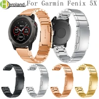 stainless steel bracelet quick replacement easy fit watchband wristband for garmin fenix 5x gpsgarmin fenix 33 hr watch straps