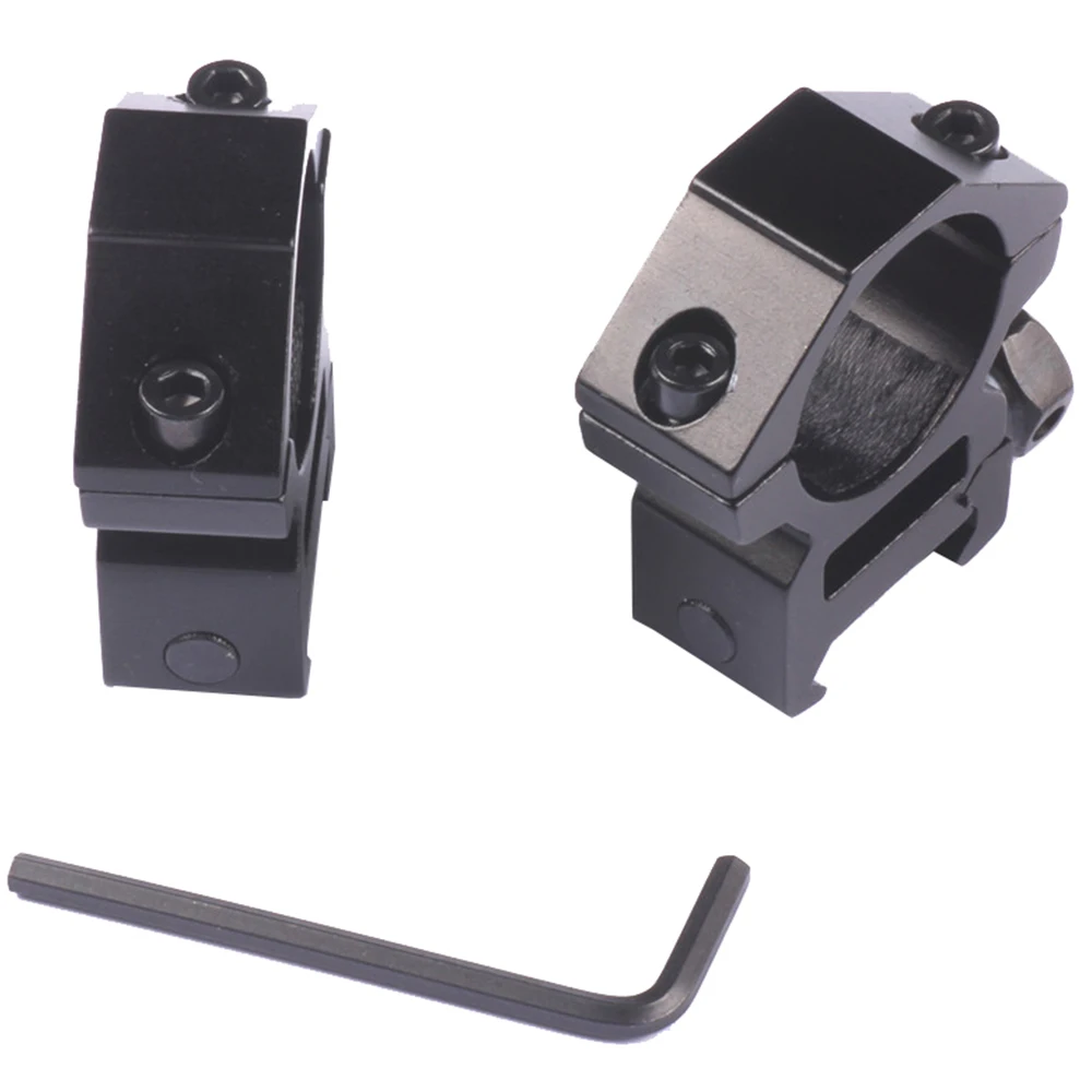 

2PCS/lot 25.4mm Rifle Scope Ring Medium Profile Scope Mount Rifle Laser Torch Rings Flat Top Fit Dovetail 20mm Rail Hunting Caza
