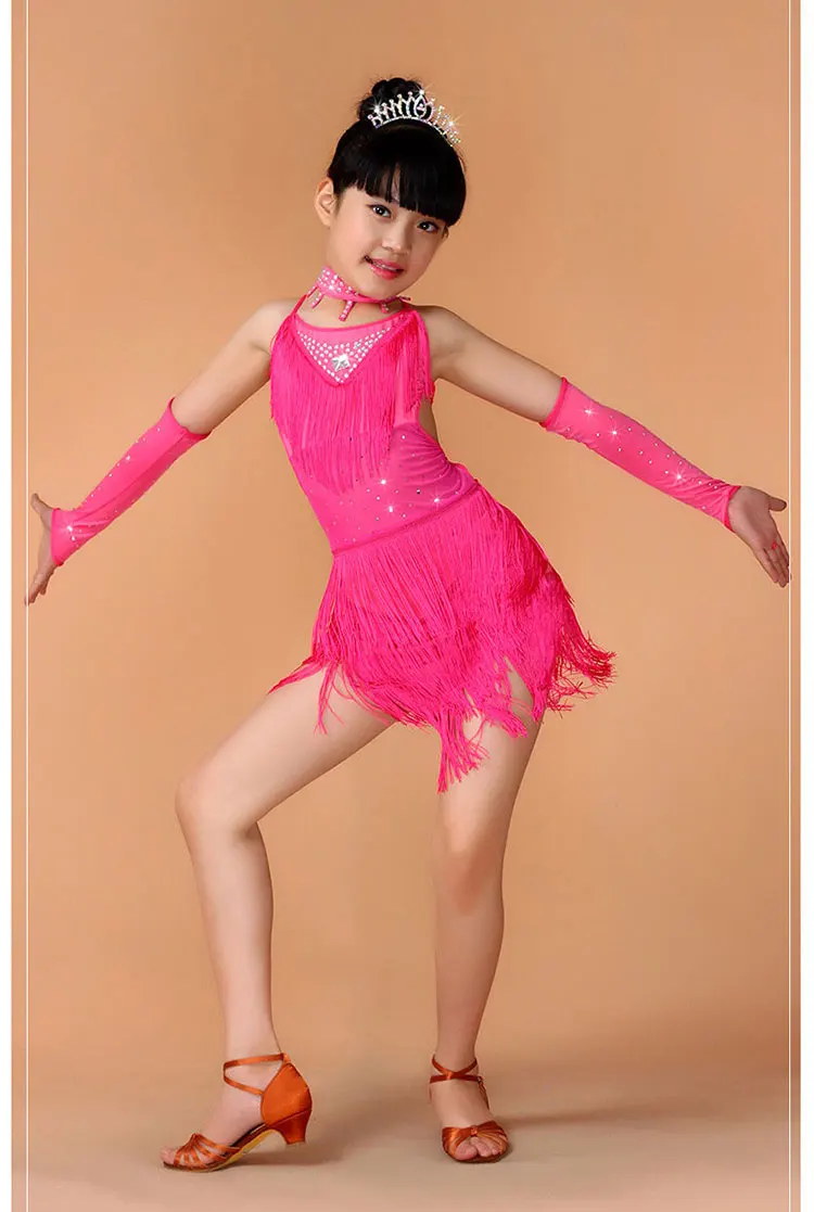 Детская танцевальная одежда для девочек костюм латиноамериканских танцев