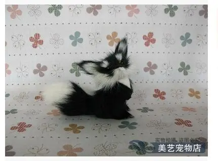 

small simulation fox toy lifelike small gray fox doll gift about 13x7x9cm