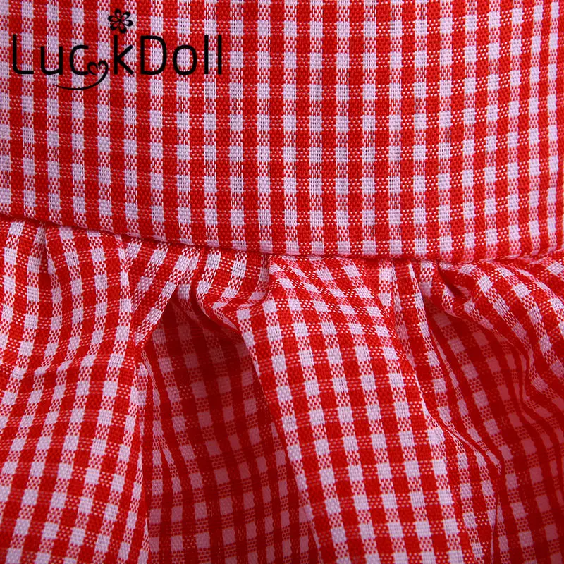 Платье LUCKDOLL без рукавов с цветным принтом для кукол 43 см или 18 дюймов аксессуары