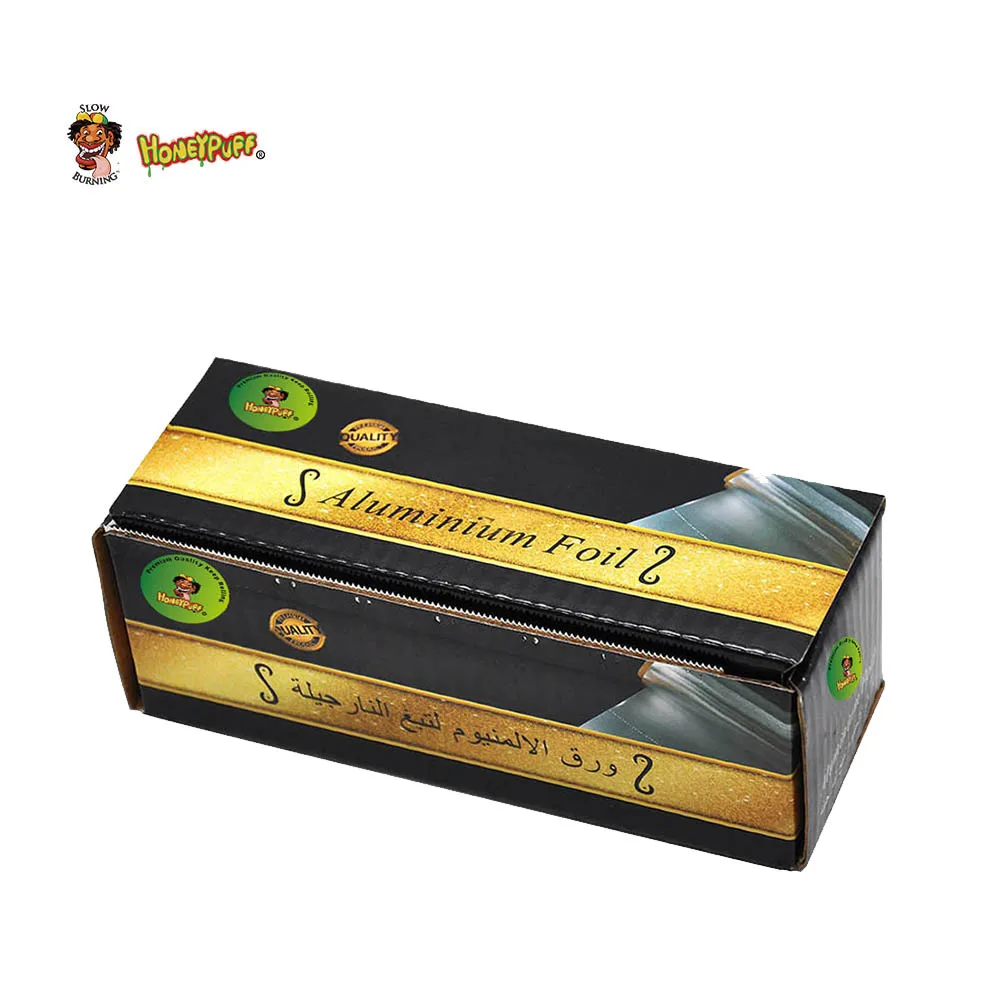 HONEYPUFF 1 Box Rectangular Aluminum Hookah Foil Paper Diameter 140MM /Thickness 0.03MM Holes Shisha Chicha Charcoal Bowl |