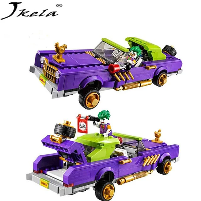 [Jkela] Batman Movie Джокер пролит Lowrider Харли Квинн строительный блок игрушки совместим