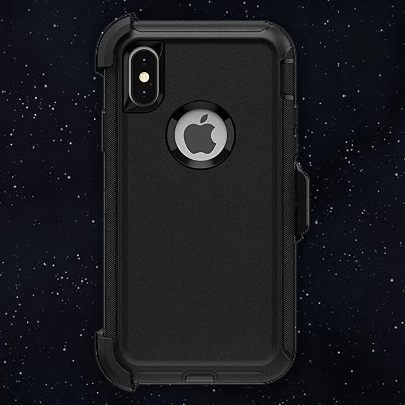 Чехол для iPhone Xs Max Defendering Series роскошный ударопрочный чехол с логотипом твердый внутренний корпус и мягкий Внешний чехол