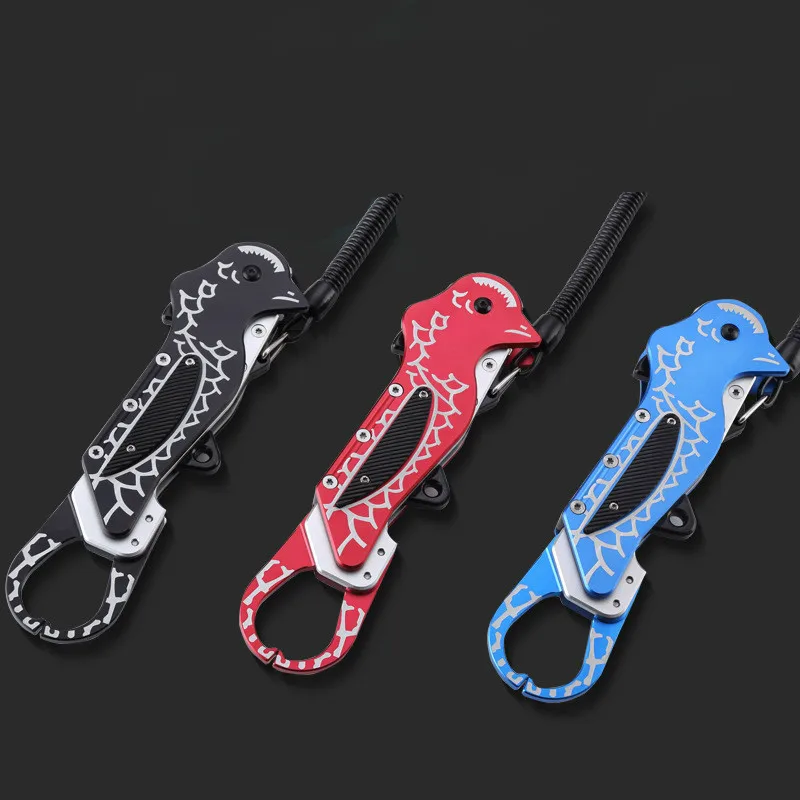 

Foldable Aluminum Alloy Fish Lip Gripper Grip 28cm Fish Grabber Fishing Tool with bag