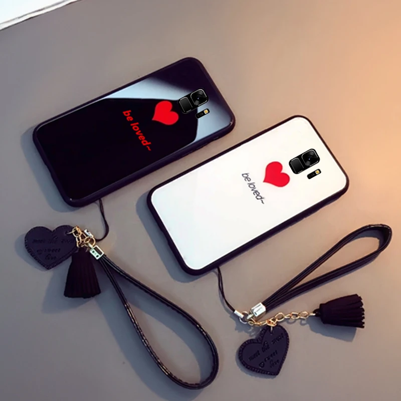 BONVAN для samsung Galaxy s9 s8 plus чехол из закаленного стекла чехол для samsung Galaxy Note 9 8 s8 s9 чехол с кисточкой