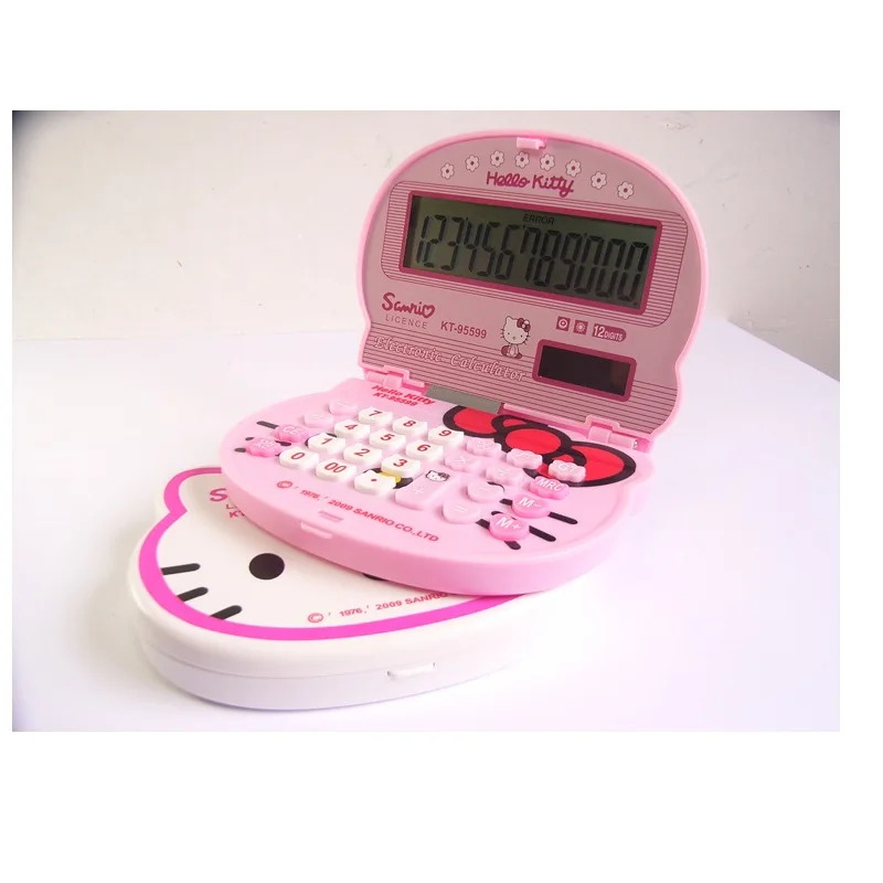 Новый милый базовый настольный электронный калькулятор HelloKitty 12 цифровых