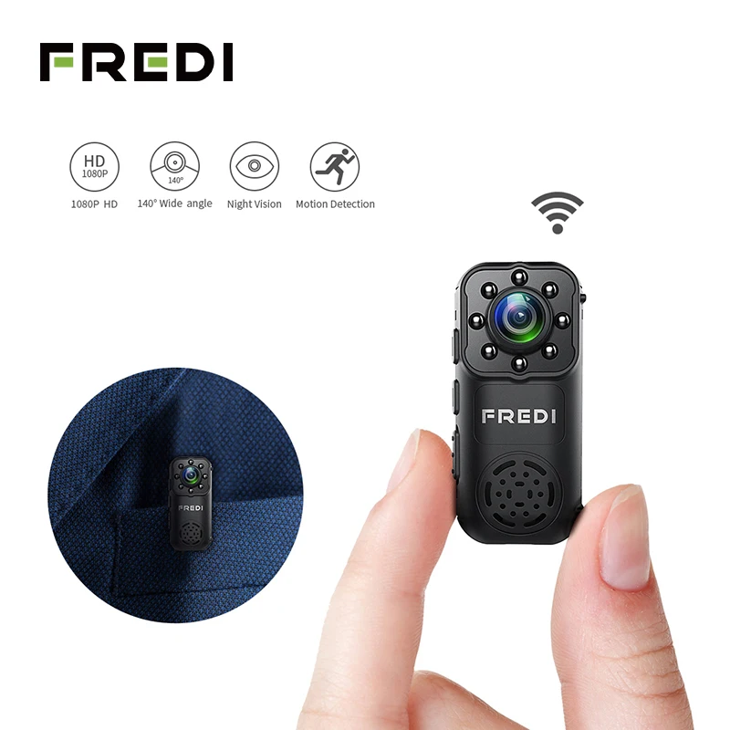 FREDI беспроводной мини WiFi IP Камера 2.0MP1080P Портативный домашней безопасности P2P