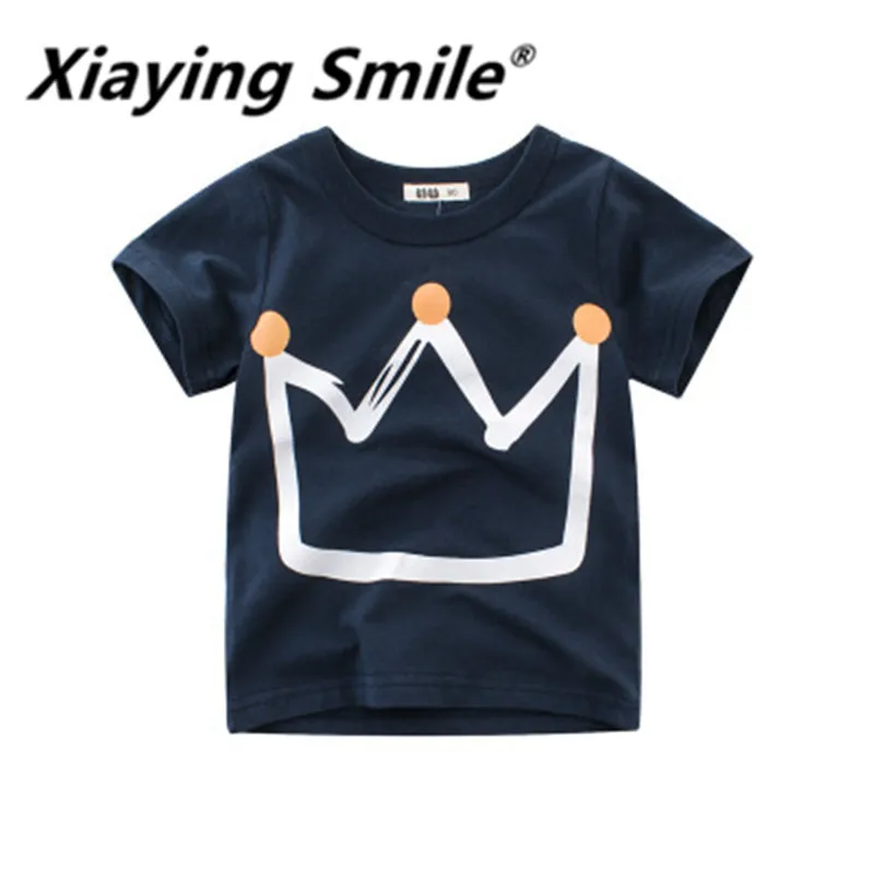 Xiaying Smile Новая летняя футболка с коротким рукавом для мальчиков 2009 Детские