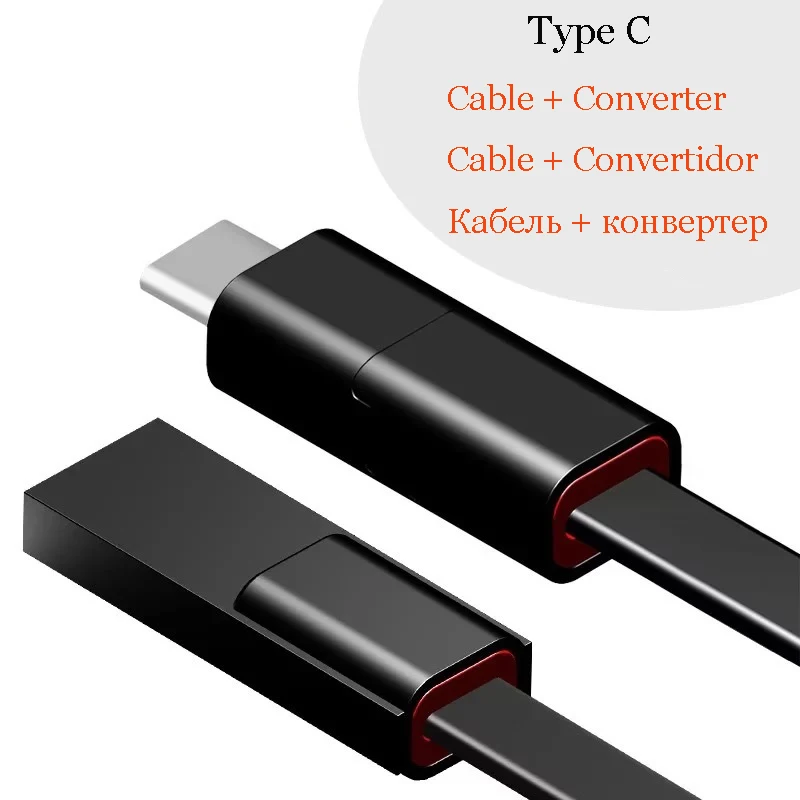 black Type c Повторно использованный USB кабель регенерации Micro USB кабель Ремонтопригодный USB Type C кабель быстрое зарядное устройство для iPhone кабель Max redmi note 7 mi9 mi 9 - Цвет: black Type c