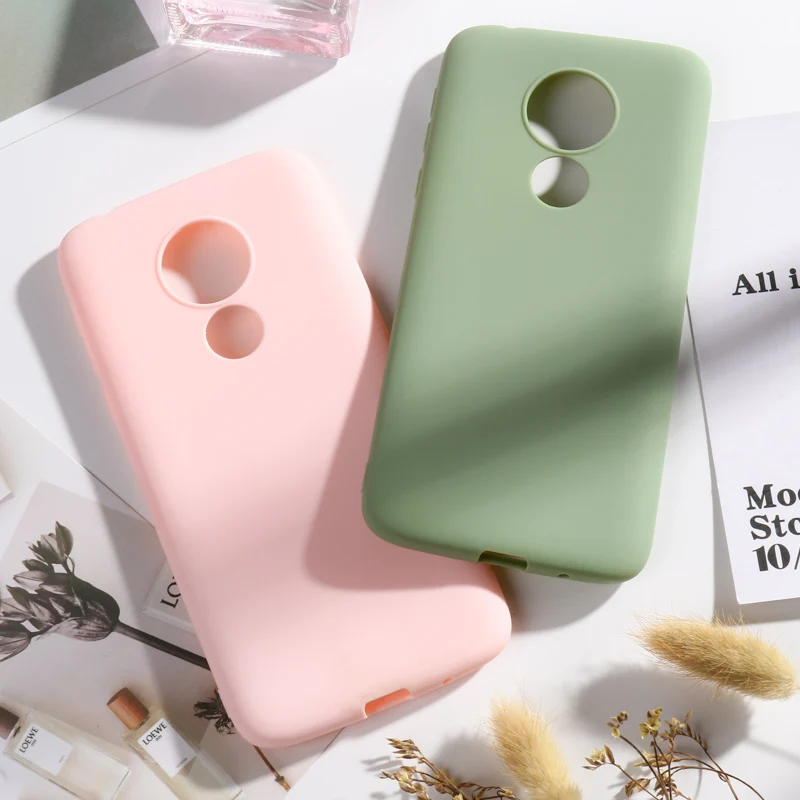 Чехлы для Motorola Moto G7 Plus, мягкие силиконовые чехлы карамельного цвета на заднюю панель телефона, бампер для Moto G7 power E5 Play Go, Чехлы, чехол