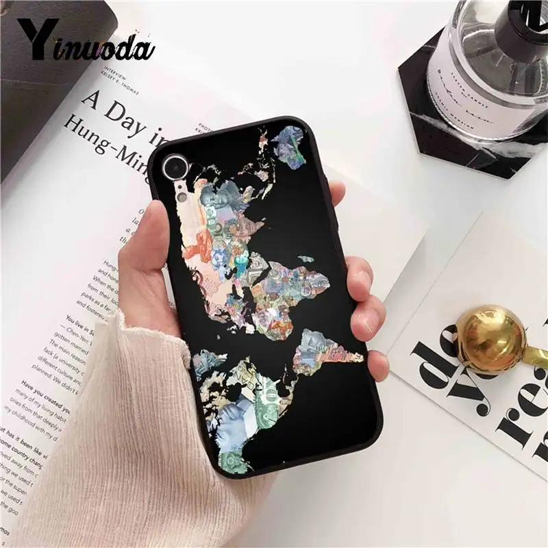 Чехол для мобильного телефона Yinuoda World Map iPhone 8 7 6 6S 6Plus X XS MAX 5 5S SE XR 10 11 pro max | Чехлы