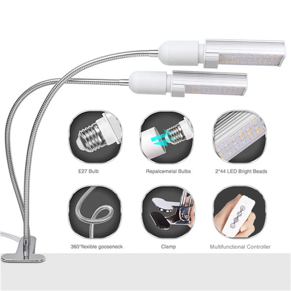 

LED Grow Light for Indoor Plant Sun-like Full Spectrum Plant Grow LED Bulb E26/27 45W for Houseplants Orchids Crops Plant Herbs