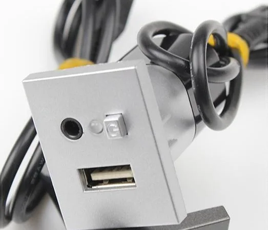 USB/AUX слот интерфейсы штепсельная кнопка с мини USB кабель адаптер для Ford Focus C-MAX I focus 2 sportback 2009 10 11 CD-плеер
