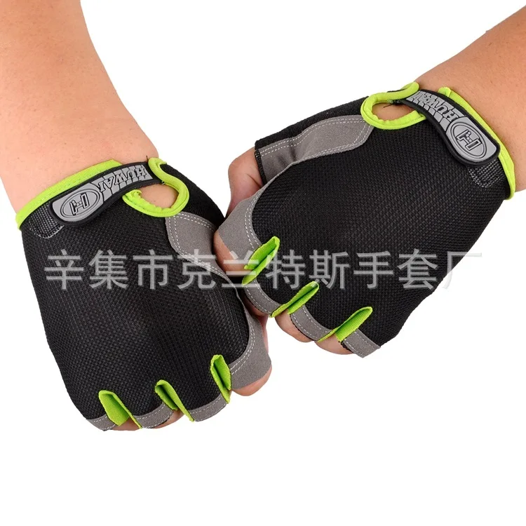 Мужские Женские велосипедные перчатки Half-finger Дышащие Бодибилдинг Спорт на