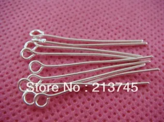 

Free Shipping Wholesale 3000pcs 40mm Silver plated 9 word needle Eye Pins/Head Pins DIY Jewelry Accessories/Findings