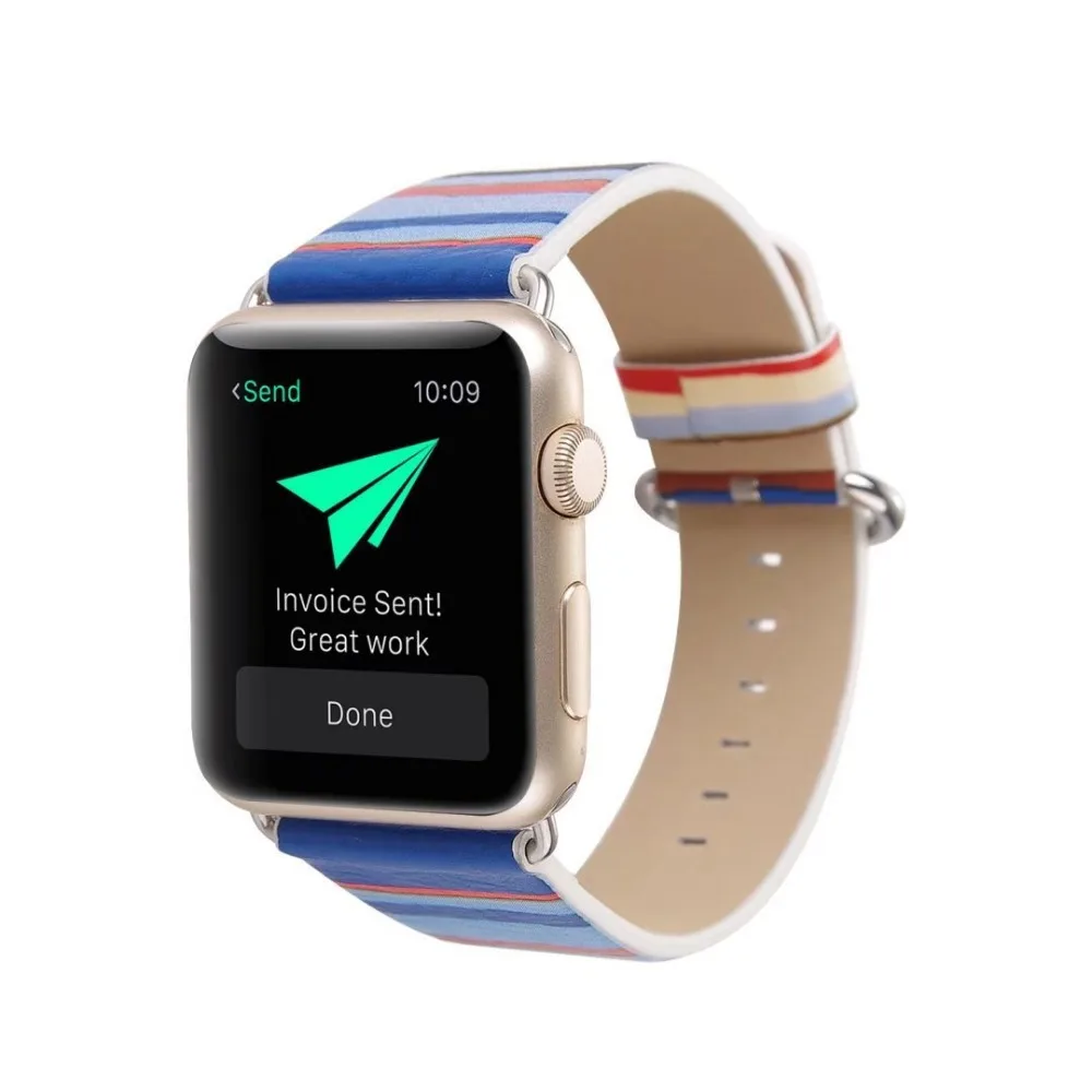 Модные кожаные часы iWatch Apple 38 мм 42 мм для мужчин и женщин спортивный браслет для ремня Замена мужской t браслет для iWatch Народно-пользовательский стиль