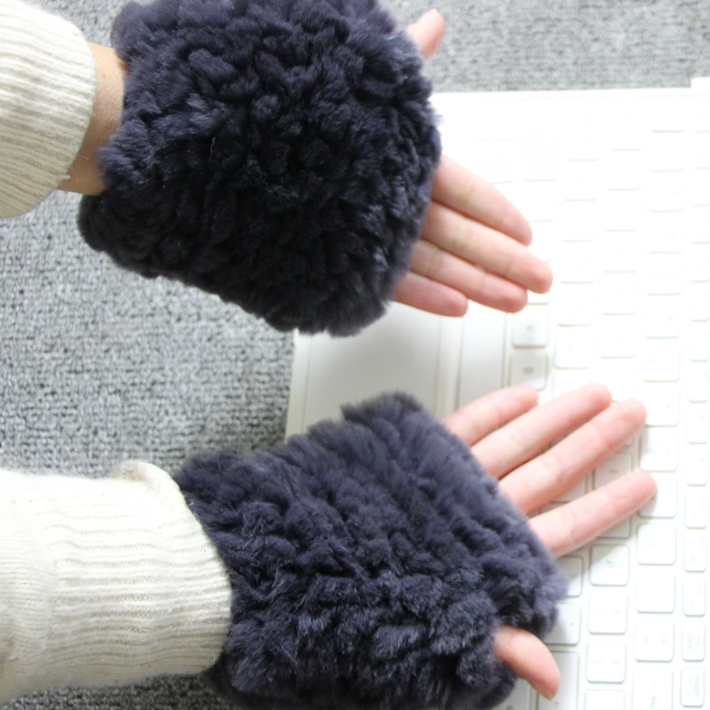 Женские зимние перчатки из натурального меха кролика Рекс 2018|Женские перчатки| |