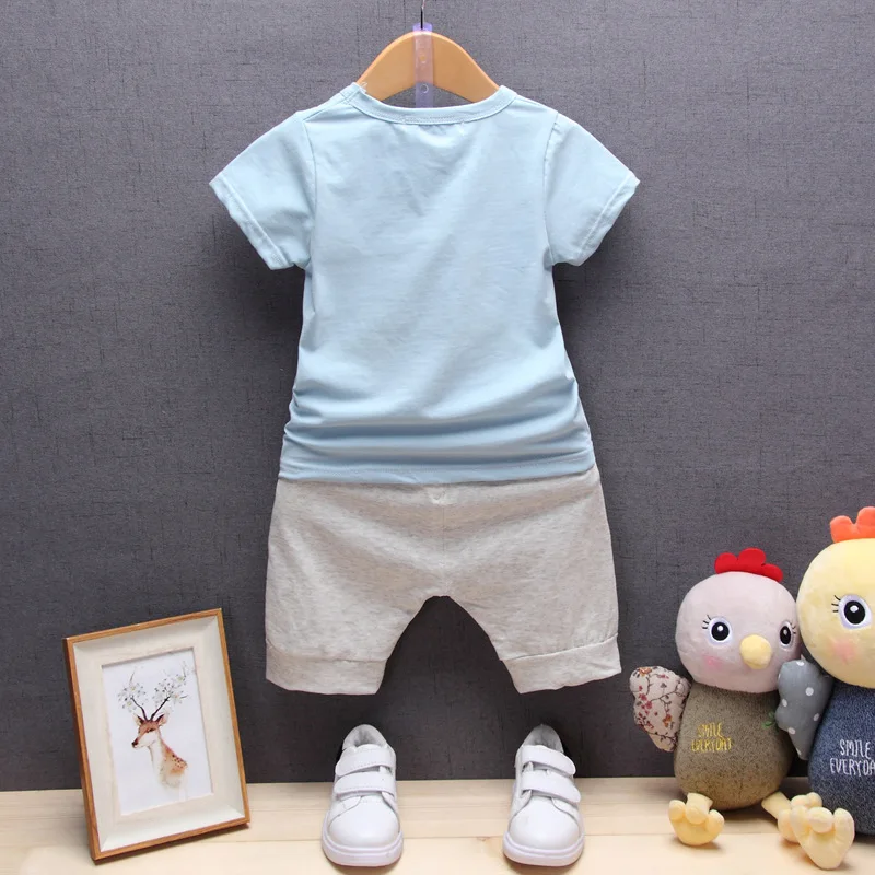 Akexiya New 2018 Summer Children Clothes Sets Boy Girls Cartoon Printed T-Shirt+ Cotton Pant Kids Clothing 2 PCS Set | Детская одежда и