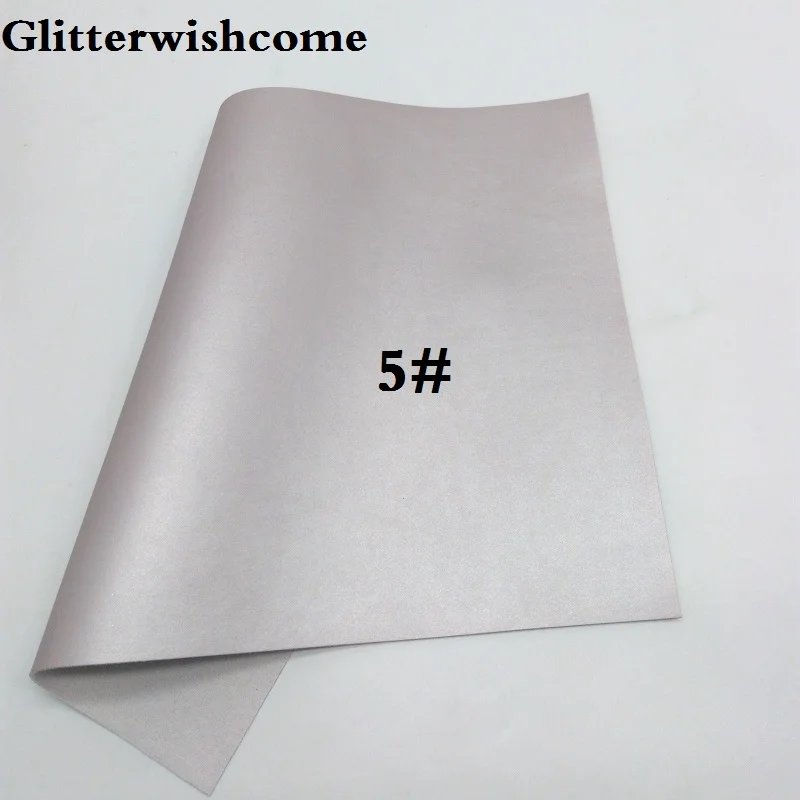 5 Glitterwishcome 21X29 см A4 размер винил для бантов матовый шелк Сенсорный гладкая кожа Fabirc искусственная кожа листы для бантов, GM207A - Цвет: 5