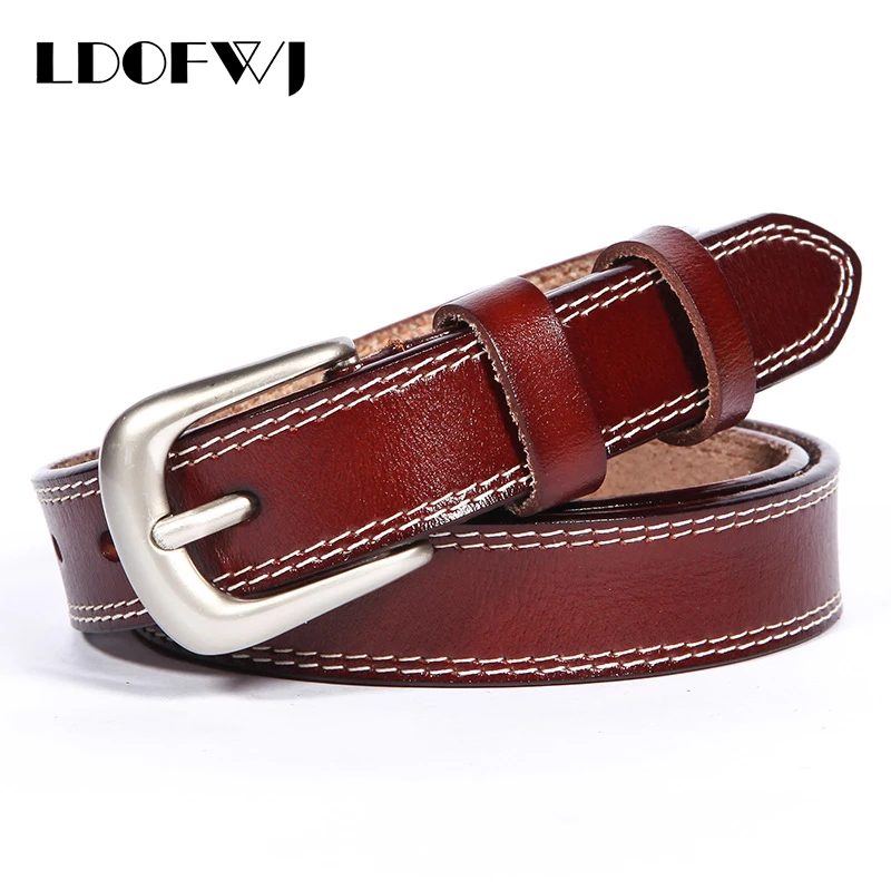 LDOFWJ 2018 Hot Fashion Women Belts Leather Metal Pin Buckle Waist Belt Waistband woman High quality Second Layer Cowskin | Аксессуары