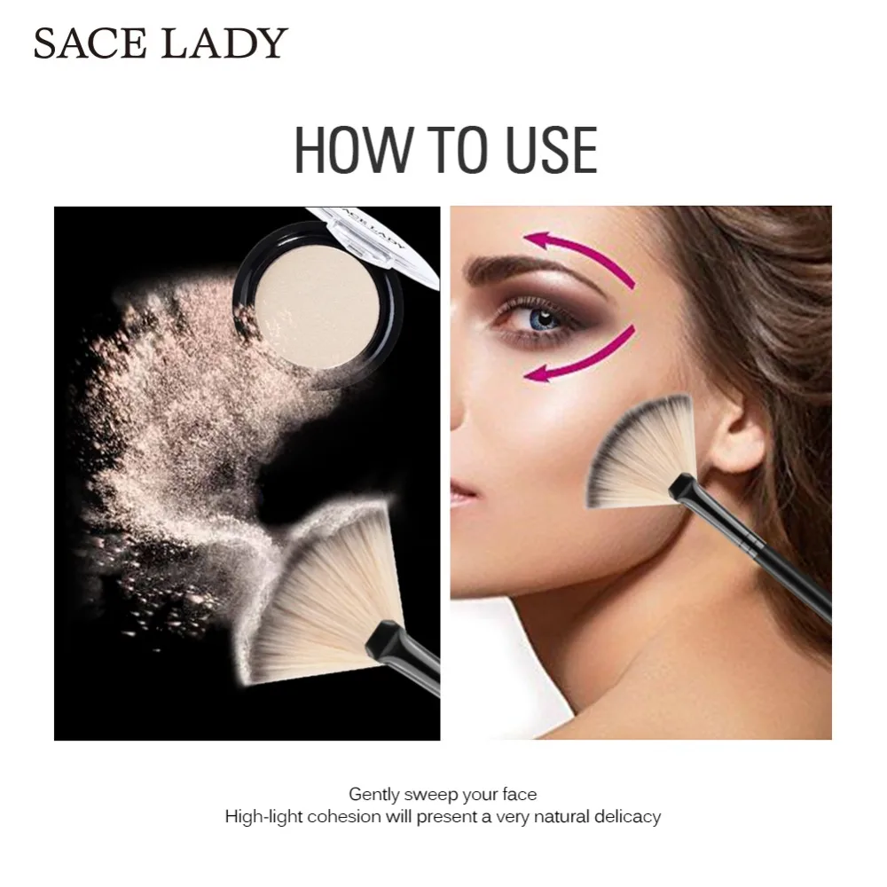 SACE LADY 1 шт . профессиональные женские кисти из мрамора Кисть для макияжа мягкая