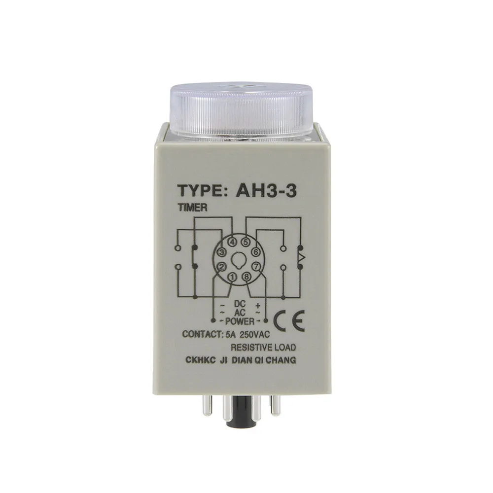 AH3-3 реле времени DC12V DC24V AC110V AC220V задержки с ЖК-дисплеем временное 8Pin 1S 3S 6S 10S 30С 60С 3M