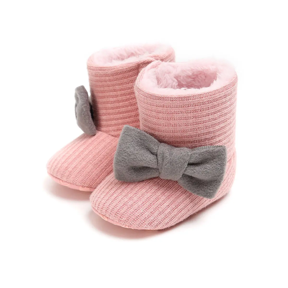 Новинка 2018 года модная детская обувь из хлопка с галстуком бабочкой милые зимние