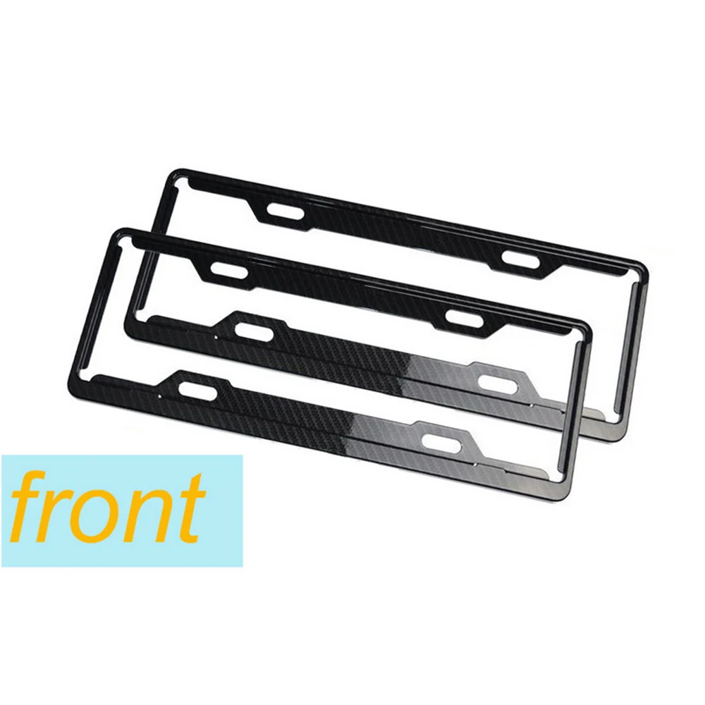 Одна пара китайский Размер держатель для номерного знака из углеродного волокна