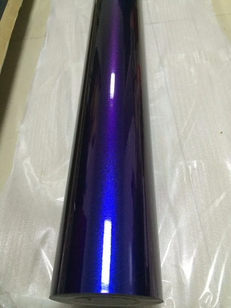 Виниловая наклейка с перламутровым синим на черную ягод foile для транспортных