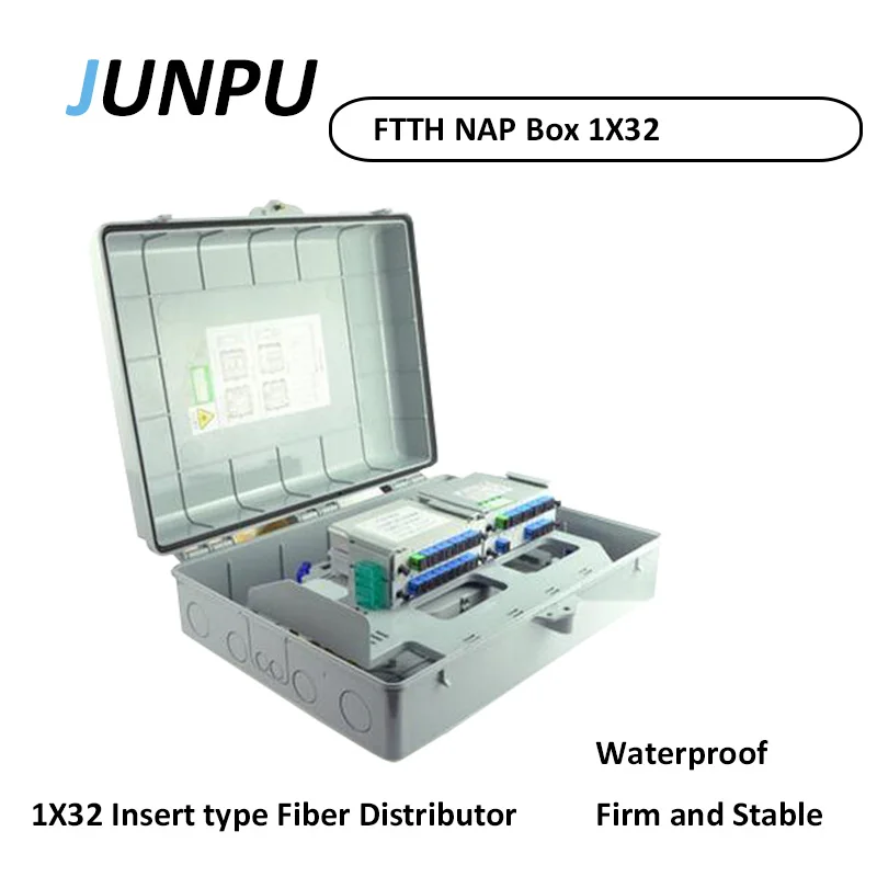 Junpu FTTH Волокно-оптические прекращение Nap коробка 32core Открытый сплиттер
