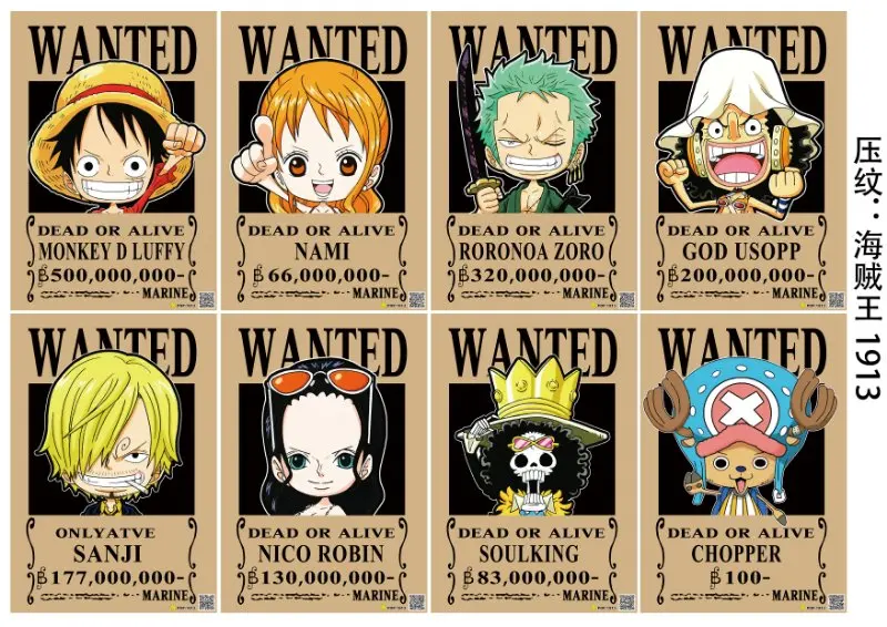 10 шт./партия ONE PIECE Wanted постеры новейший аниме постер ONE PIECE Луффи Эйс джинбе нами и Чоппер Робин Зоро Санджи Усопп игрушки франки