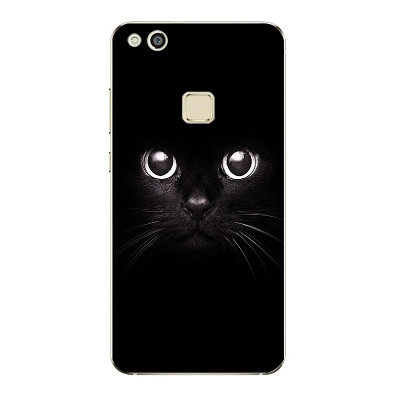 Цветной чехол для телефона из ТПУ с изображением кота Huawei P9 P10 P20 Lite Mate 9 10 Honor V9 Por