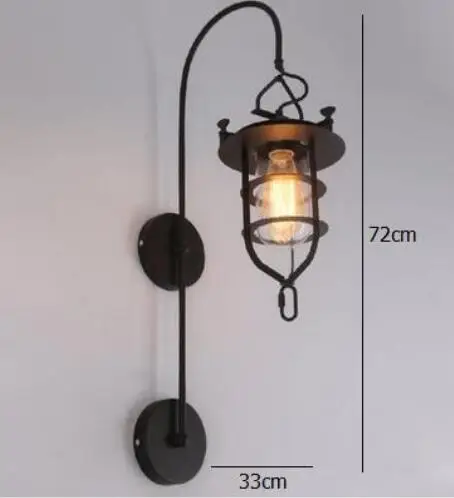 買取 インダストリアルアメリカン村ウォールランプレトロドッククリエイティブ鉄バーコーヒー通路ライトバルコニー屋外の壁ライトZA83010