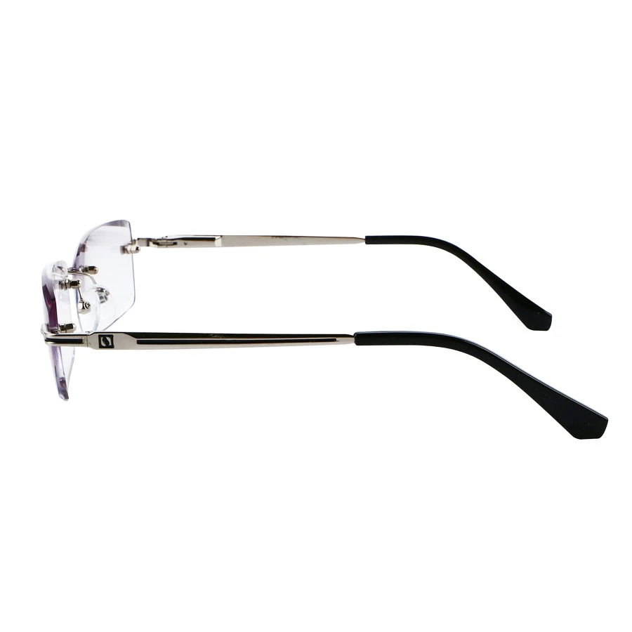 Мужские очки без оправы для чтения мужские против усталости серые линзы