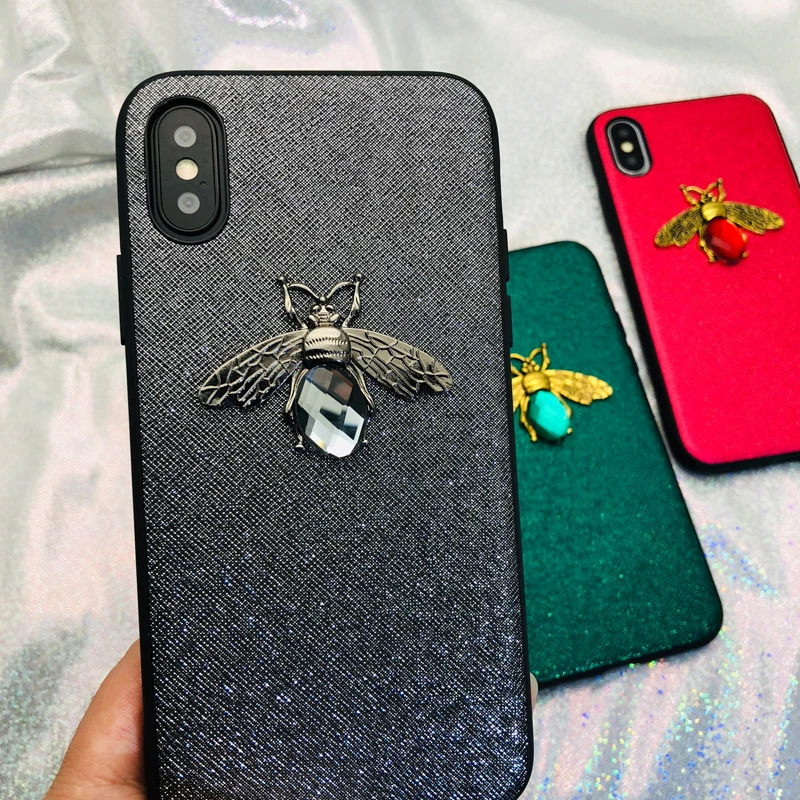 Модный чехол с алмазной Пчелой для huawei mate 20 10 P30 P20 Lite P10 Nova3i 4 блестящий чехол для Honor 8X10 V20 7A 7C Pro P Smart Plus