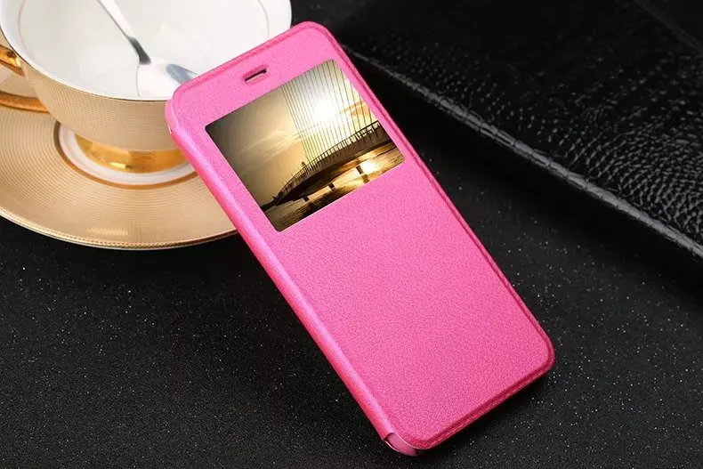 Лидер продаж Мода Smart оригинальный вид окна флип PC кожаный чехол Fundas на Huawei Honor 9