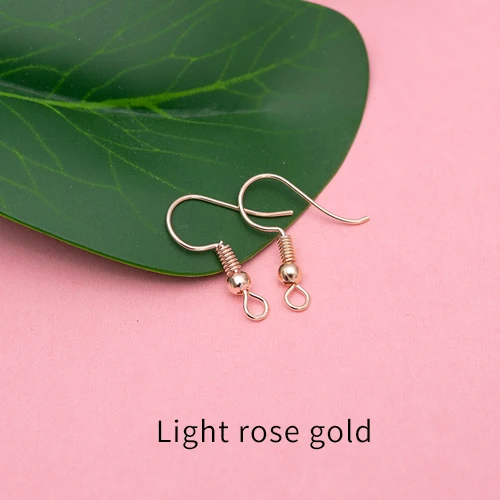 Light-rose-gold 100 шт./лот 20x17 мм DIY аксессуары для серьги застежки крючки фитинги "сделай сам" для изготовления ювелирных изделий, аксессуары железный крюк Earwire ювелирные изделия - Цвет: Light-rose-gold