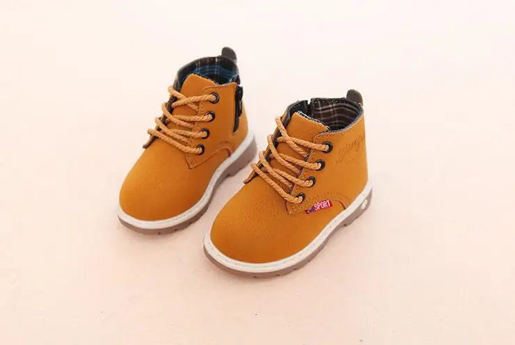 Модные Ботинки Martin для маленьких От 0 до 3 лет повседневные осенние тонкие ботинки