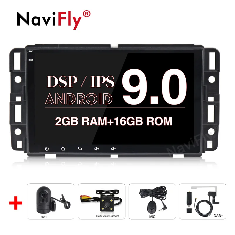 Новинка! " Android 9,0 ips DSP автомобильный Радио мультимедийный плеер для GMC Chevrolet Chevy Yukon Sierra Tahoe Acadia Suburban gps навигатор