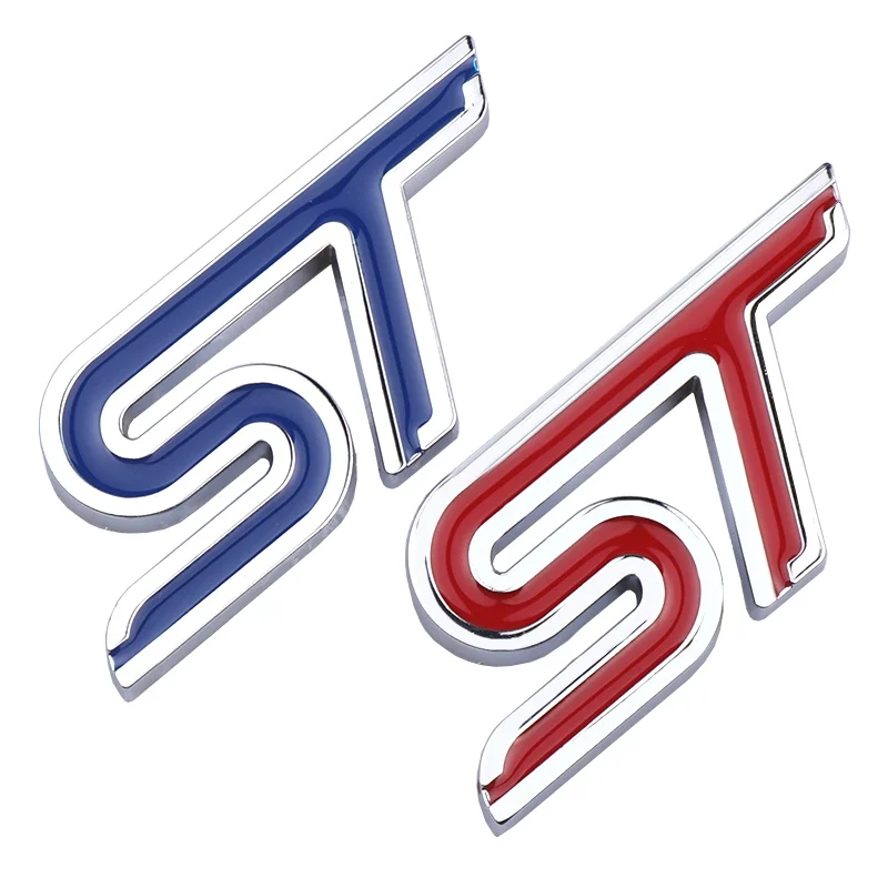 Металлическая 3d-эмблема стикер ST Label 3D логотип спортивный стиль для Ford Focus Fiesta