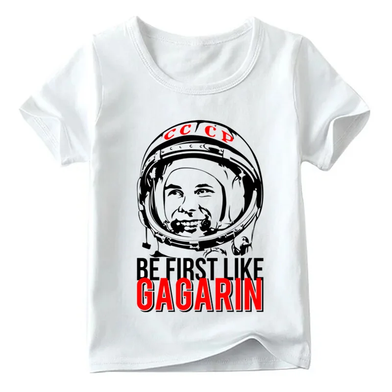 2019 CCCP СССР Гагарина с принтом для маленьких мальчиков Детские футболки
