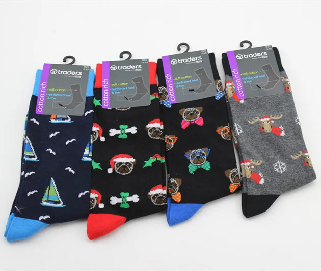 

New style European and American style tube male socks cotton personality cartoon socks cartoon male casual fashion funny socks