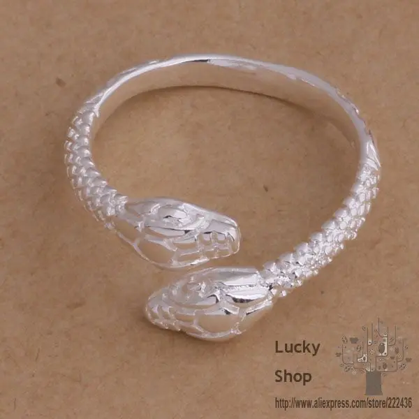 Кольцо ar036посеребренное серебряные модные украшения в форме головы Змеи/bkaakbha