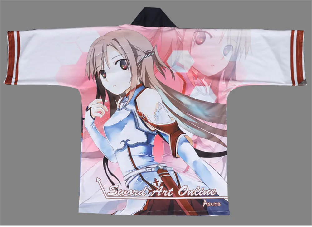 Японские Модные мужские и женские повседневные кимоно Haori Sword Art Online Kirigaya Kazuto Kirito