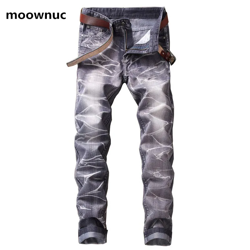 Мужские джинсы 2018 высококачественные облегающие мужские джинсовые брюки